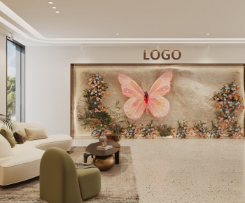 Modern Office Reception Desk-ID:777719025