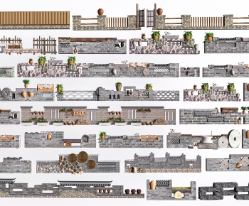 New Chinese Style Landscape Wall-ID:339977033