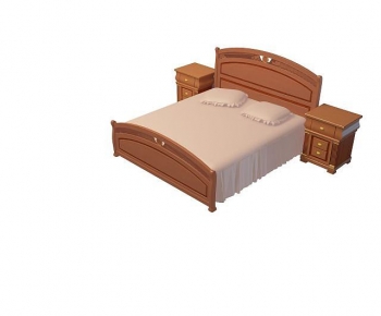 Simple European Style Double Bed-ID:571719889