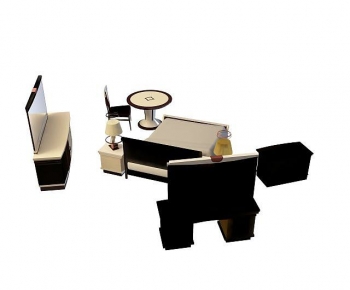 Modern Double Bed-ID:262679105