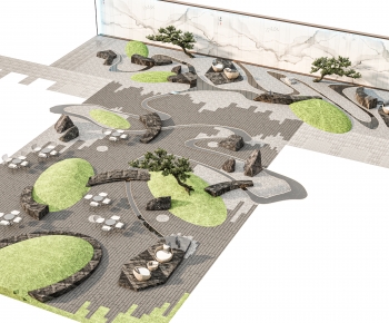 New Chinese Style Park Landscape-ID:245981932