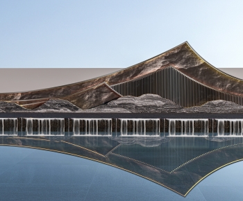 New Chinese Style Rockery Waterscape-ID:650360113