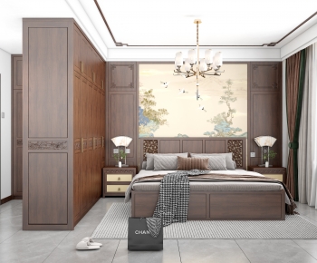 New Chinese Style Bedroom-ID:994338994