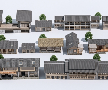 新中式乡村民宿建筑组合-ID:767525912