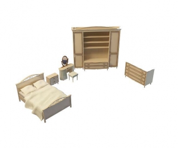 Modern Double Bed-ID:888440617