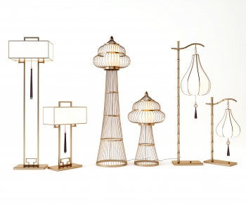 New Chinese Style Floor Lamp-ID:128320931