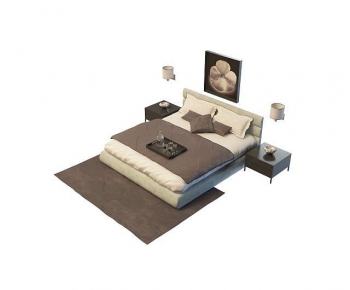 Modern Double Bed-ID:622158054