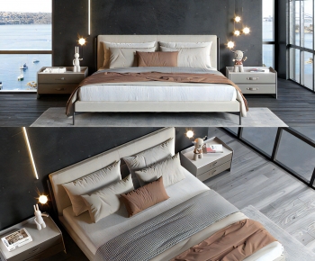 Modern Double Bed-ID:359559065