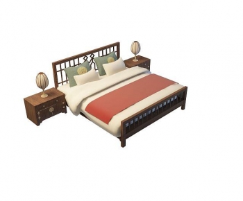 Chinese Style Double Bed-ID:495681057