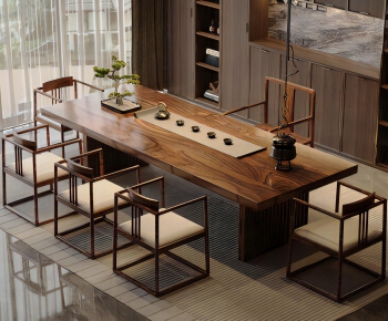 New Chinese Style Tea Tables And Chairs-ID:656569007