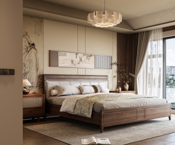 New Chinese Style Bedroom-ID:143880828