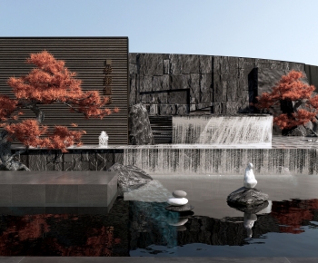 New Chinese Style Rockery Waterscape-ID:560298928