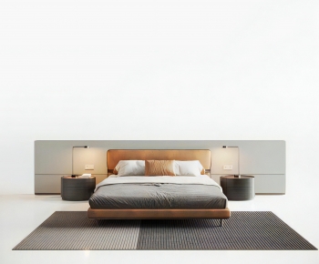 Modern Double Bed-ID:115825892