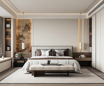 New Chinese Style Bedroom-ID:127979042