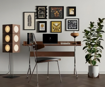 Modern Computer Desk And Chair-ID:183520318