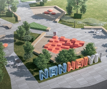 Modern Park Landscape-ID:349147089