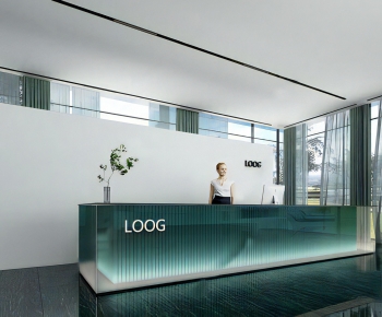 Modern Office Reception Desk-ID:889085051