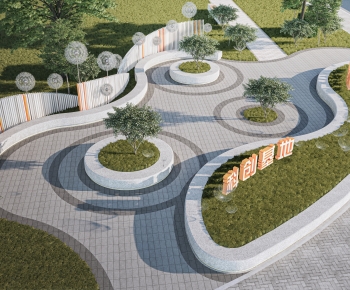 Modern Park Landscape-ID:185992005