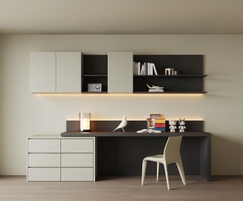Modern Computer Desk And Chair-ID:444951061
