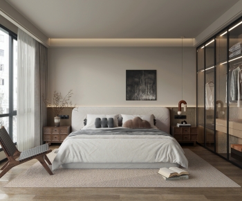 Wabi-sabi Style Bedroom-ID:356930976