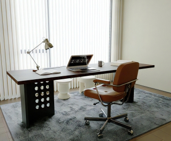 Modern Computer Desk And Chair-ID:296700006