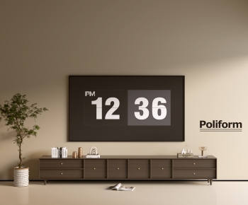 poliform现代黑色实木电视柜-ID:258961921