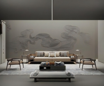 New Chinese Style Sofa Combination-ID:737487089