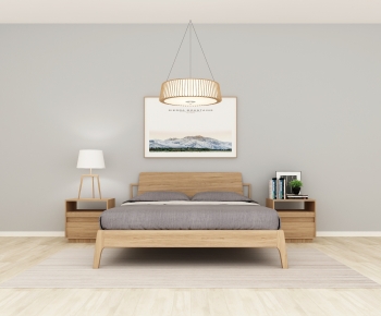 Nordic Style Double Bed-ID:178360941