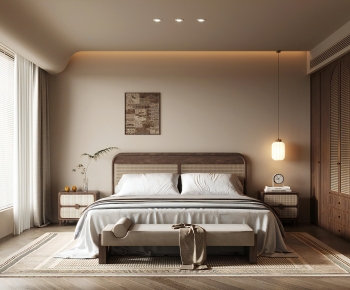 Wabi-sabi Style Bedroom-ID:625104904