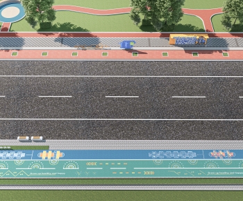 现代公路马路跑道组合-ID:359313018