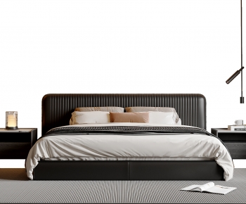 Modern Double Bed-ID:871454004