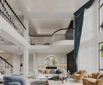 French Style A Living Room-ID:669549947