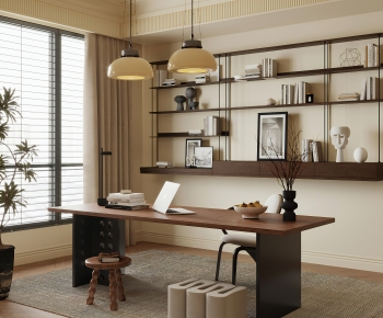 Modern Computer Desk And Chair-ID:926412113