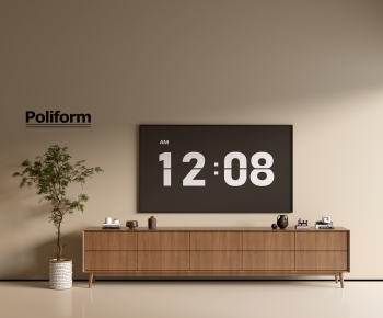 Poliform现代中古风实木电视柜-ID:227392917
