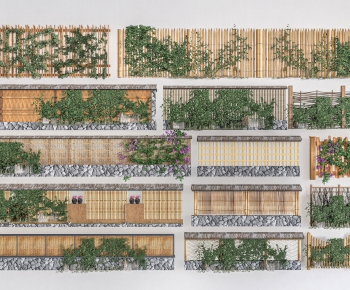 新中式实木栏杆栅栏组合-ID:716521988