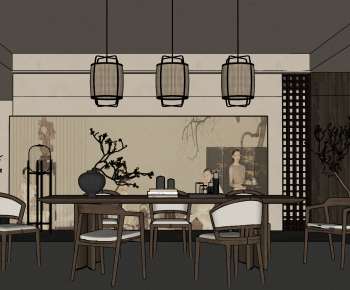 New Chinese Style Dining Room-ID:410247096
