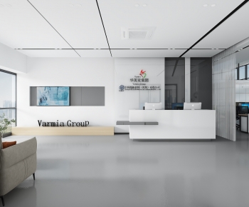 Modern Office Reception Desk-ID:655174972