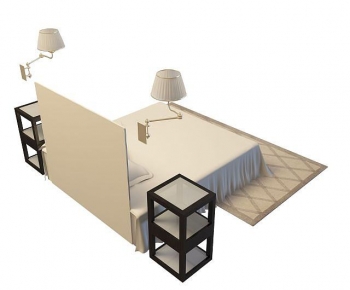 Modern Double Bed-ID:408241994