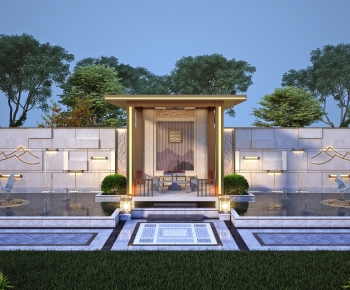 New Chinese Style Rockery Waterscape-ID:239903939