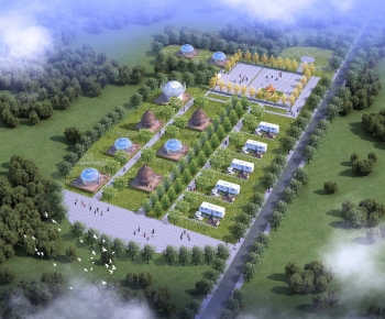 Modern Architectural Bird's-eye View Planning-ID:475809107
