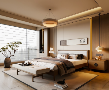 New Chinese Style Bedroom-ID:809214126