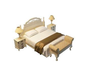 European Style Double Bed-ID:109432947