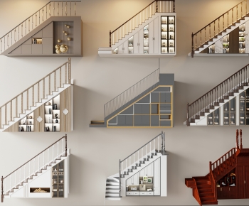 New Chinese Style Staircase-ID:490973005