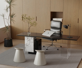 Modern Office Desk And Chair-ID:251296041