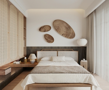 Wabi-sabi Style Bedroom-ID:844363936