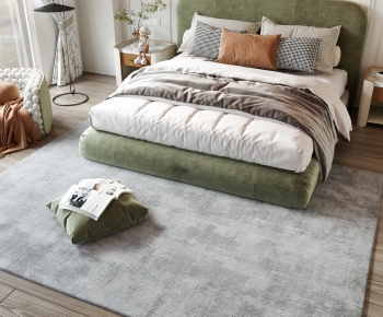 Modern Double Bed-ID:801415929