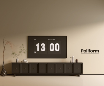 Poliform现代黑色电视柜-ID:794658904