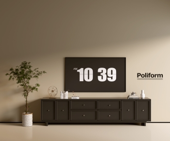Poliform现代黑色电视柜-ID:295278074