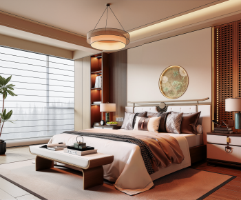 New Chinese Style Bedroom-ID:999710085