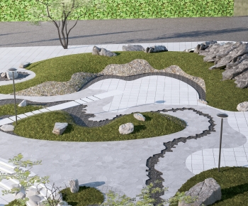 现代公园微地形小土坡景观-ID:795141949